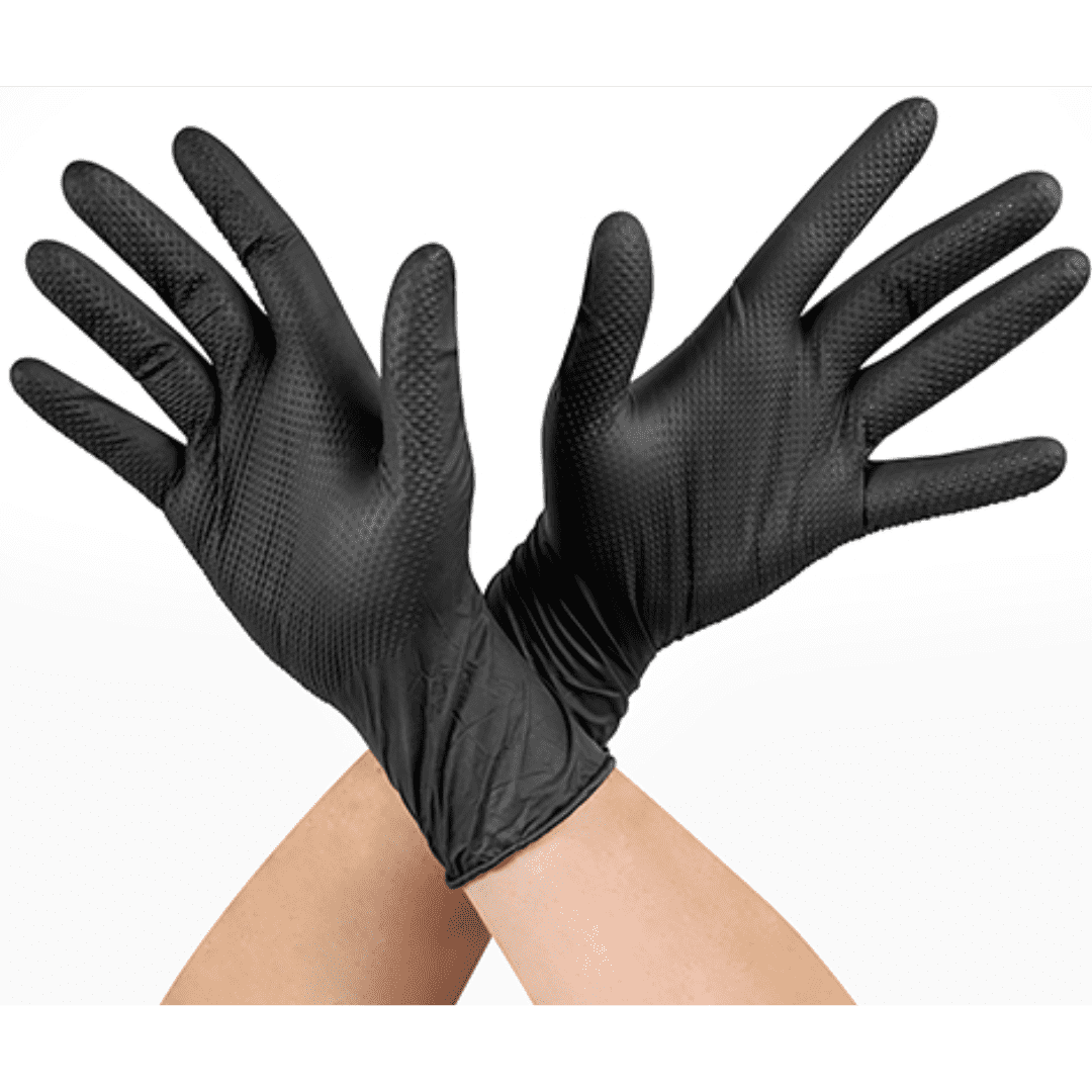GUANTE RAVEN NITRILO TEXTURIZADO NEGRO